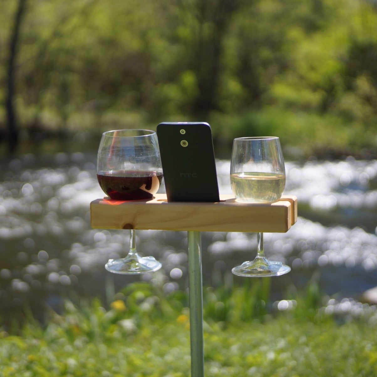 Handmade Outdoor Wine Table shops -Folding Wine Table -Portable Wine Table-Picnic Table-Wine Bottle Holder-Wine Carrier-Patio Table-Glass Holder